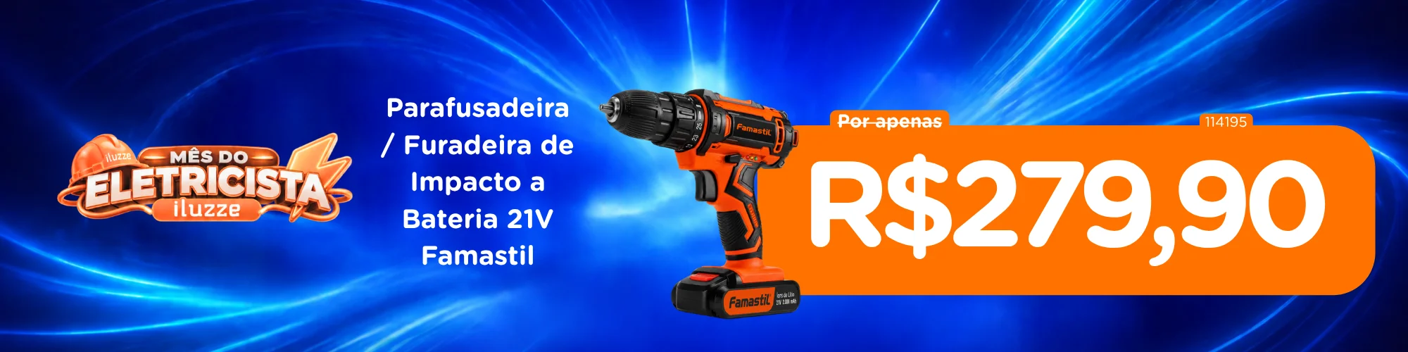 Parafusadeira/Furadeira de Impacto a Bateria 21V F