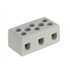 Conector De Porcelana Tripolar 16mm Foxlux