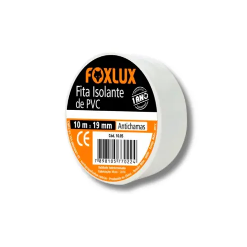 Fita Isolante 10 Mts Branca Foxlux