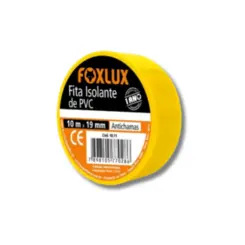 Fita Isolante 10 Mts Amarela Foxlux