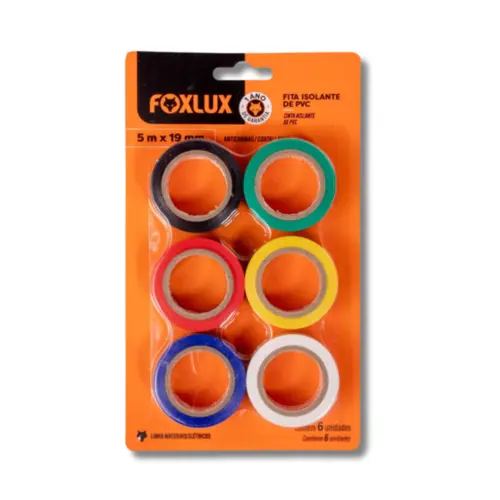 Fita Isolante 05 Mts Cores Foxlux