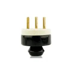 Pino Polarizado De Porcelana 20A 3 Polos Preto Foxlux