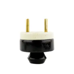 Pino Polarizado De Porcelana 30A 2 Polos Preto Foxlux