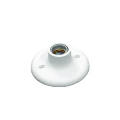 Plafon De Plastico Bocal De Porcelana E27 Foxlux