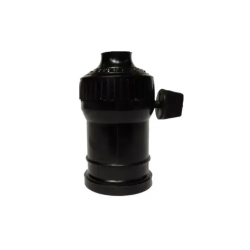 Bocal Pendente com Chave Plastico Preto Foxlux