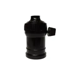 Bocal Pendente com Chave Plastico Preto Foxlux