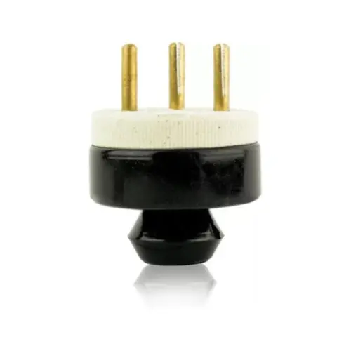Pino Polarizado De Porcelana 30A 3 Polos Preto Foxlux