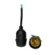 Bocal Soquete E27 Com Rabicho Borracha Isolado Preto Foxlux