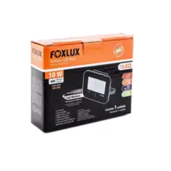 Refletor Led 10W 6500K IP65 Preto Bivolt Foxlux