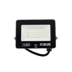 Refletor Led 30W 6500K IP65 Preto Bivolt Foxlux