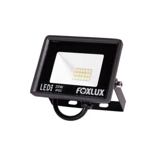 Refletor Led 20W 6500K IP65 Bivolt Preto Foxlux