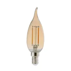 Lampada Led Filamento Vela Chama Ambar BA035 2W E14 220V Foxlux