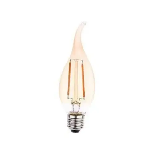 Lampada Led Filamento Vela Chama Ambar BA035 2W E27 Bivolt Foxlux