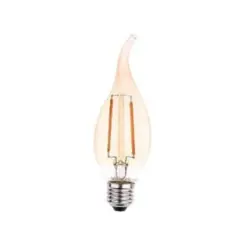 Lampada Led Filamento Vela Chama Ambar BA035 2W E27 Bivolt Foxlux