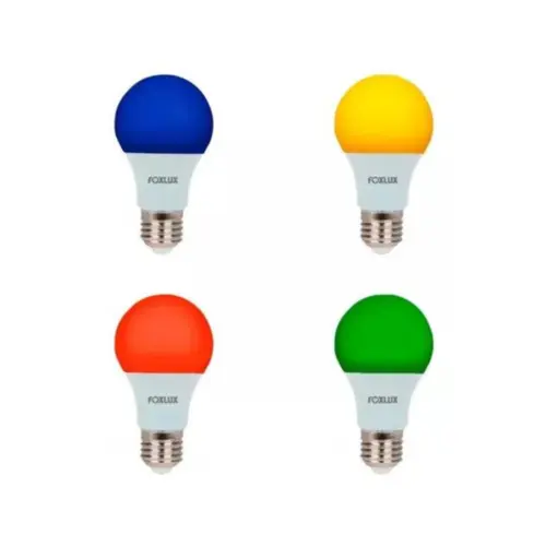 Lampada Led Bulbo 7W Amarela E27 Bivolt Foxlux