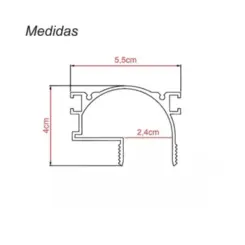 Perfil No Frame Invertido Unilateral 3M Luminatti