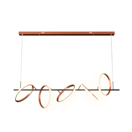 Pendente Anelli 49W Led Cobre 3000K Orluce