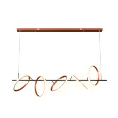 Pendente Anelli 49W Led Cobre 3000K Orluce