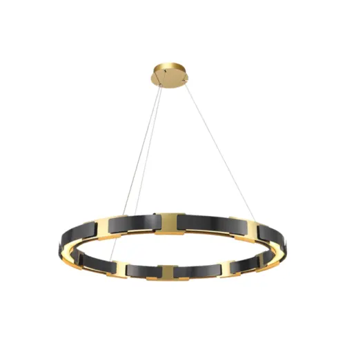 Pendente Passant I - 44W Led Preto E Dourado Orluce