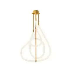 Lustre Scribble Linea 80W Led Dourado 3000K Orluce