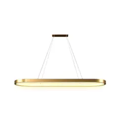 Pendente Tavolo 55W Led Dourado 3000K Orluce