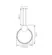 Pendente King lll 12W Led Dourado 3000K OR1762 Preto Orluce
