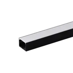 Perfil Sobrepor Preto Difusor Branco 3M Luminatti