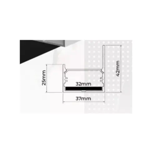 Perfil Sobrepor Sanca Branco Difusor Branco 3M Luminatti