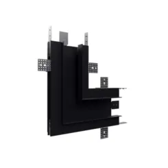 Conector No Frame Wide Preto Parede-Parede Luminatti