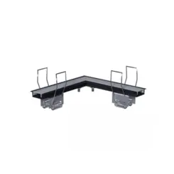 Conector Preto Difusor Branco Parede-Parede Luminatti
