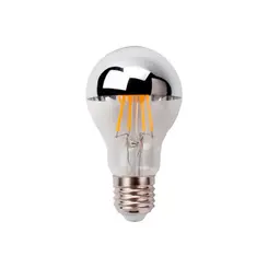 Lampada Led Bulbo Filamento Defletora Cromada 4W Luz Ambar Bivolt Luminatti