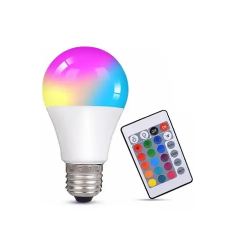Lampada Led Bulbo 3,5W RGB Com Controle Remoto Bivolt Luminatti