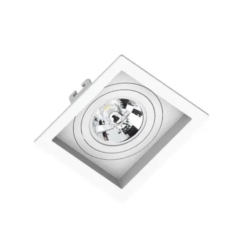 Embutido Quadrado Recuado Dicroica Preto 100X100X35Mm Save Energy