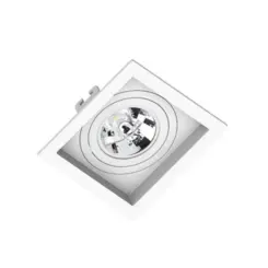 Embutido Quadrado Recuado Dicroica Preto 100X100X35Mm Save Energy