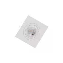 Espot Embutir Quadrado Face Plana Ar70 Bt 130X130X35Mm Save Energy