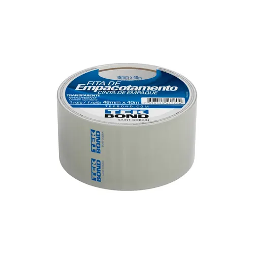 Fita De Empacotamento Transparente 48mmX40m Tekbond