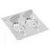 Placa Piso Leve 4X4 Inox Alto Brilho Tipo Unha Dupla Olivo