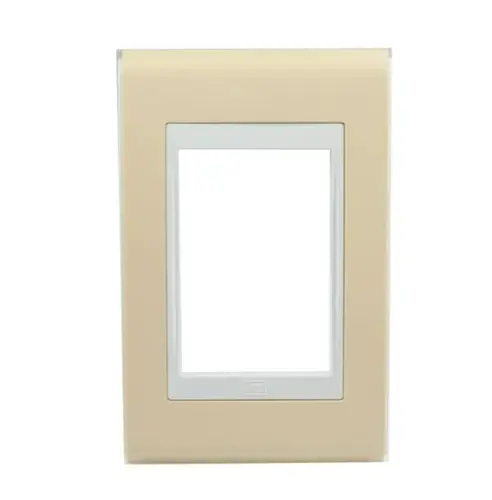 Placa 4X2 3 Posicoes Branco/Areia