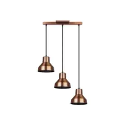 Pendente Viena Cobre Preto 3L Kin