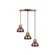 Pendente Viena Cobre Preto 3L Kin