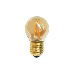 Lampada Led Bolinha Filamento 2W Ambar E27 Bivolt Luminatti