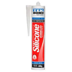 Silicone Acetico Vermelho Alta Temperatura 280g Tekbond