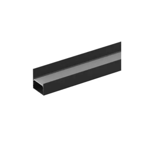 Perfil Sobrepor Sanca Preto Difusor Branco 2M Luminatti