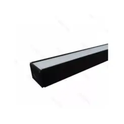 Perfil Sobrepor Preto Difusor Branco 1M Luminatti