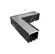 Conector Preto Difusor Branco Parede-Parede Luminatti