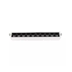 Luminaria De Led 10 Spots De Embutir 20W 4000K Branco Preto Luminatti