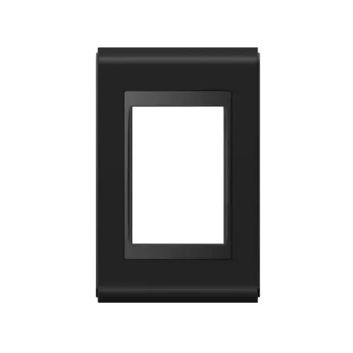 Placa 4X2 3 Posicoes Premium Preto Alto Brilho