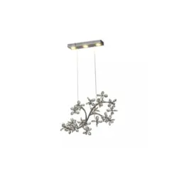 Pendente Led Metal Cristal Geneses 15W 3000K Hevvy