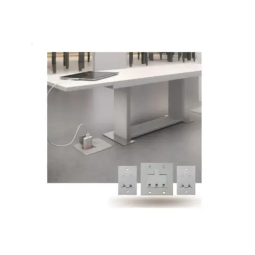 Placa Piso Leve 4X2 Inox Alto Brilho P/2Rj45 Olivo