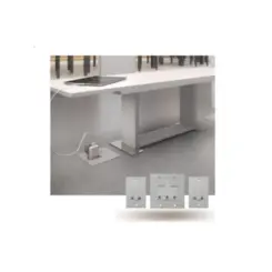 Placa Piso Leve 4X2 Inox Alto Brilho P/2Rj45 Olivo